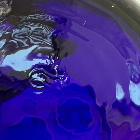 Libbey Metropolitan Tumbler Glasses set of 3 Cobalt Blue Round Bottom Vintage - Picture 3 of 9